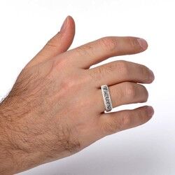 خاتم فضة مزدوج قابل للتخصيص - 3