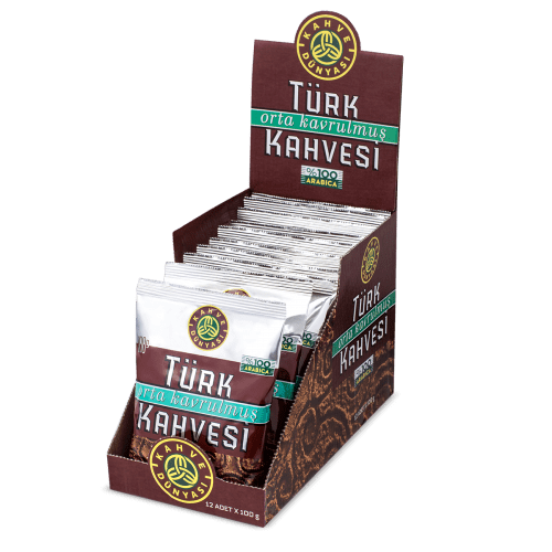 12 Pack Medium Roasted Turkish Coffee by Kahve Dunyasi - 1