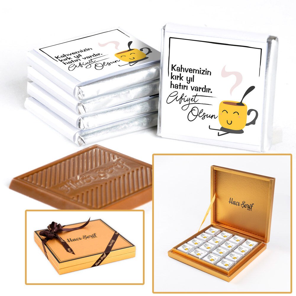 شوكولا مادلين فاخرة في صندوق ذهبي هدية مميزة لمن تهتم بهم 32 قطعة من حجي شريف - 6