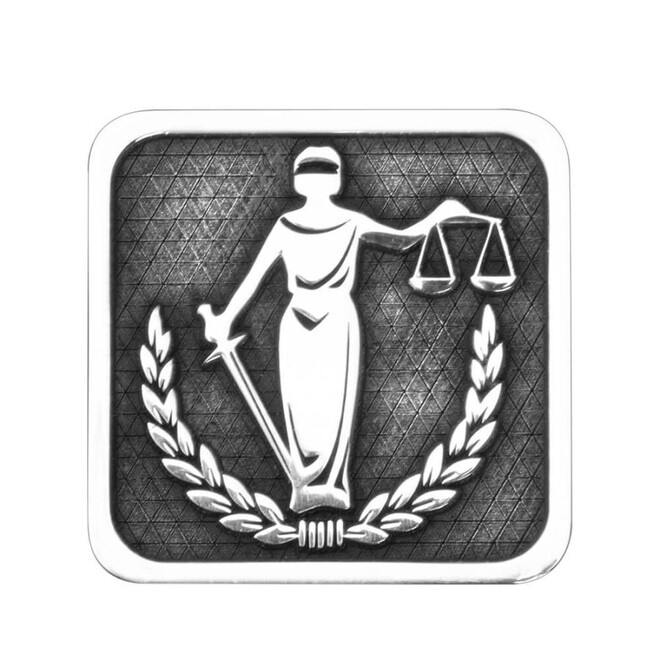 أزرار أكمام فضة عيار 925 بتصميم تمثال العدالة - 3