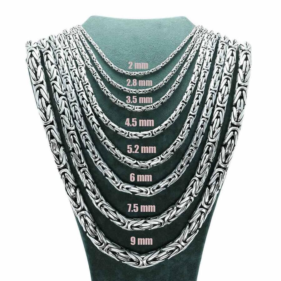 925 Sterling Silver 2mm Men's King Chain Necklace - 1