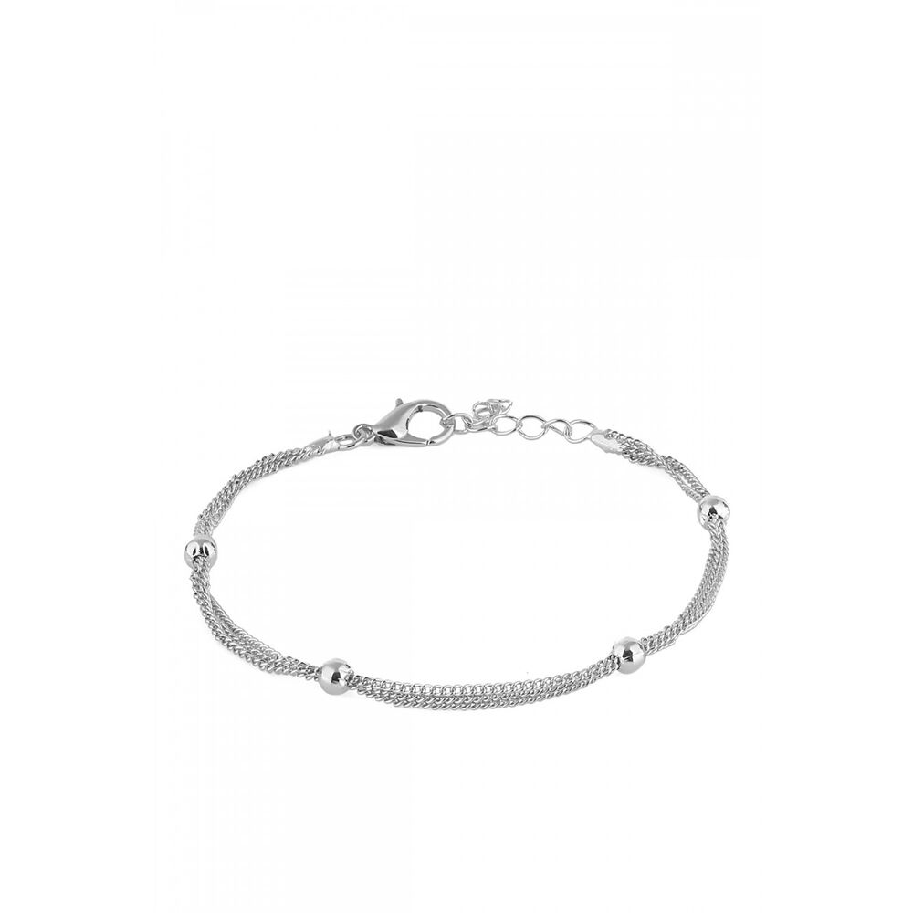 A silver-plated bracelet for women in the form of a chain from Fortina - 1