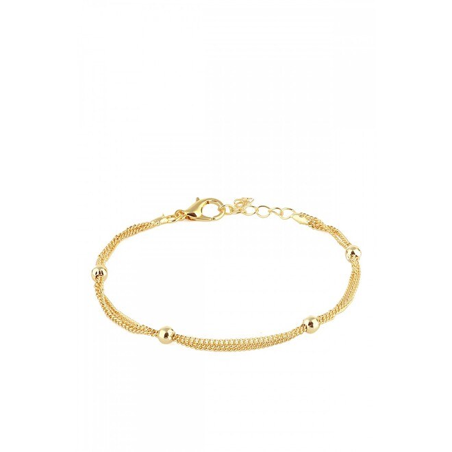 A silver-plated bracelet for women in the form of a chain from Fortina - 2