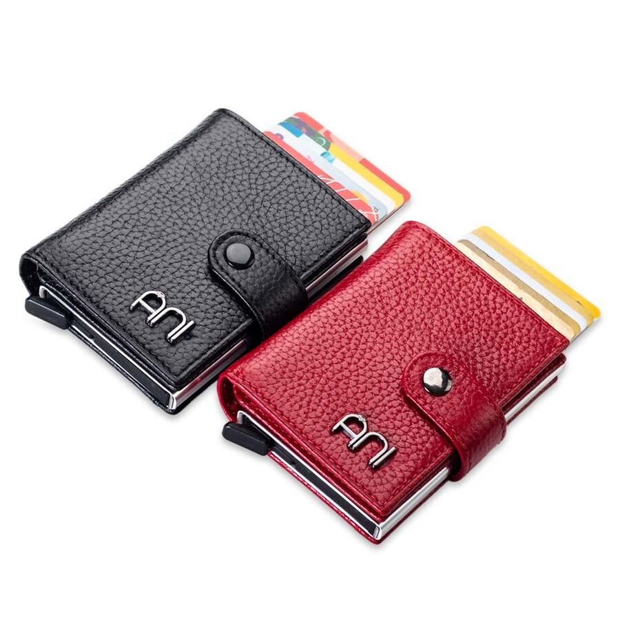 Automatic Pop Up Leather Card Holder - 10