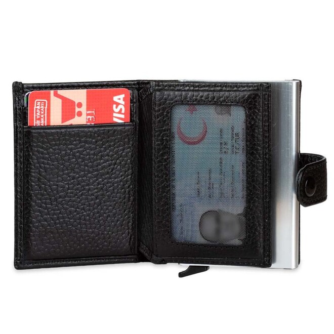 Automatic Pop Up Leather Card Holder - 12