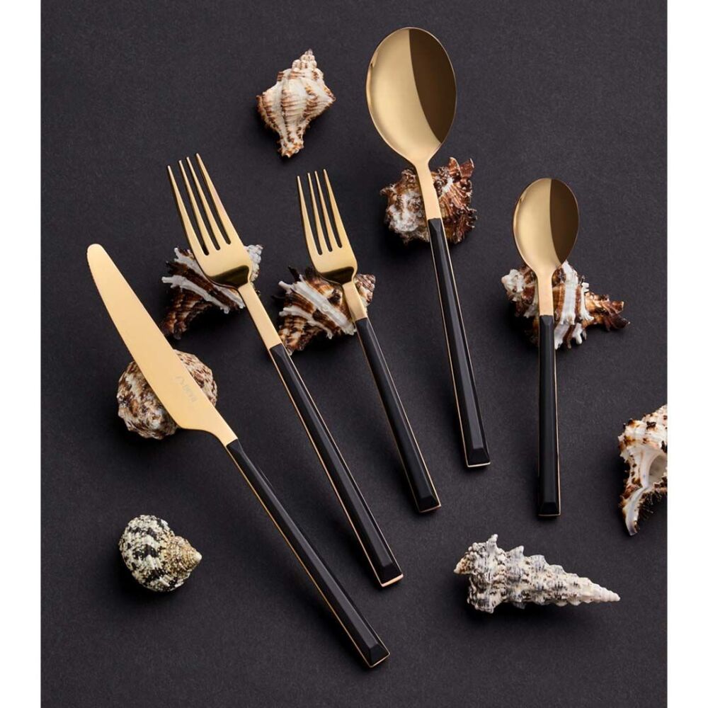 Bitter Gold 30 Piece Fork Spoon Knife Set - 1