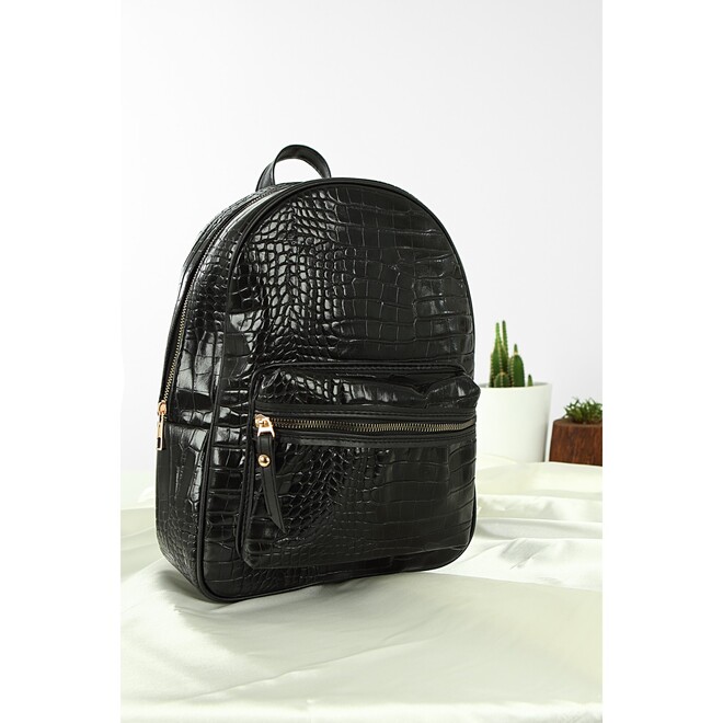 Black distinctive backpack for women - 3