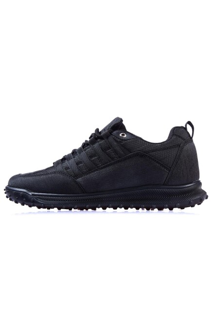 Black Lace File Detailed Artificial Leather Men's Sneakers - 89114 - 6