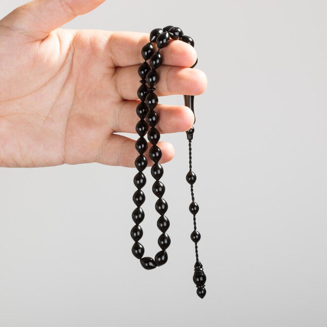 Black lignite rosary made with high precision - 2
