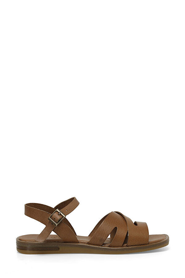 Brown Women's Flat Sandals - 1