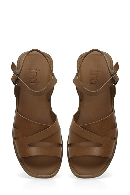 Brown Women's Flat Sandals - 4