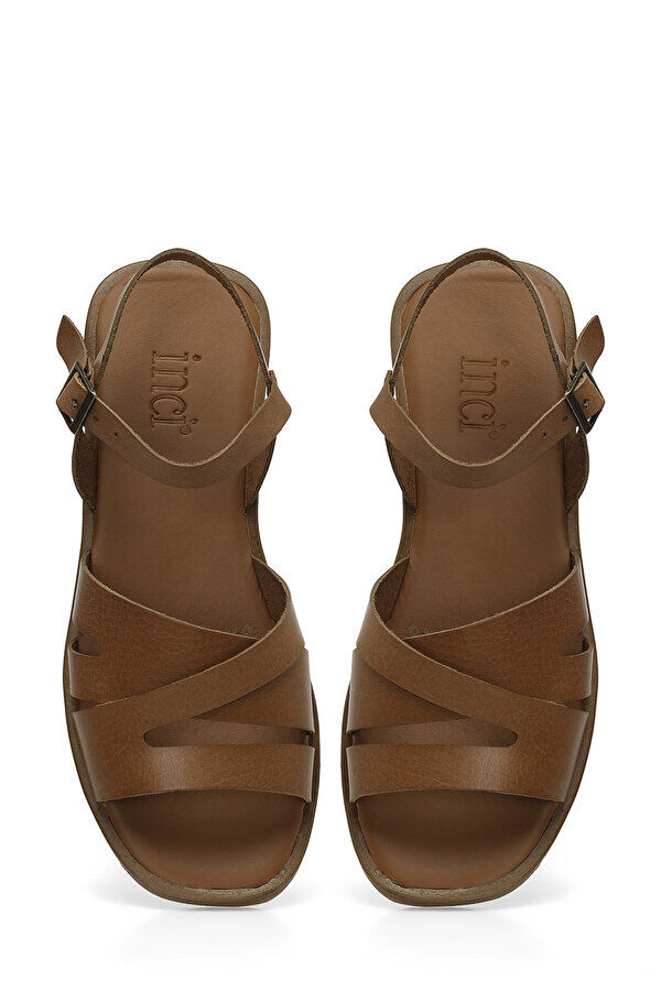 Brown Women's Flat Sandals - 4