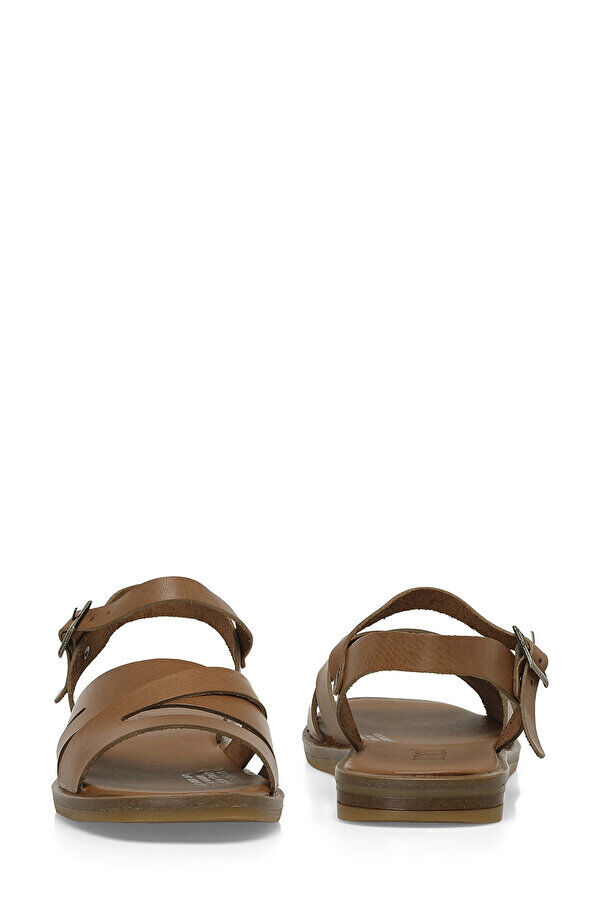 Brown Women's Flat Sandals - 5