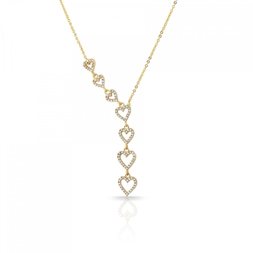Chain Necklace for Women - Hearts- Women Accessories - 1