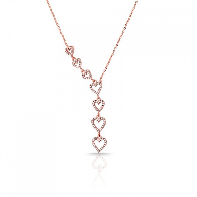 Chain Necklace for Women - Hearts- Women's Accessories - 2