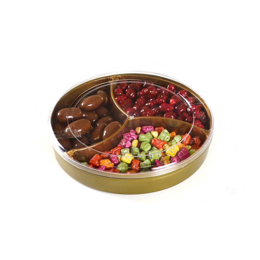  Chocolate dragee circular box 200 g from Hci serif - 1