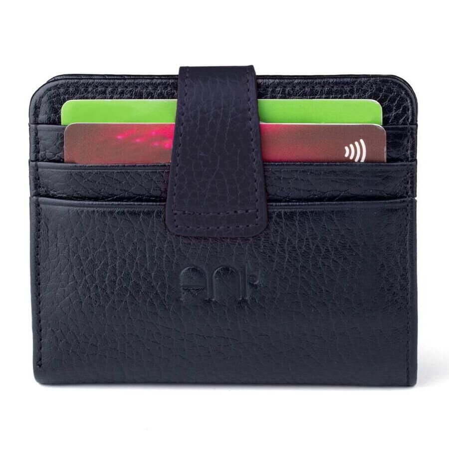 Classic Leather Wallet for Men Customizable in Two Different Colors - Black - 1