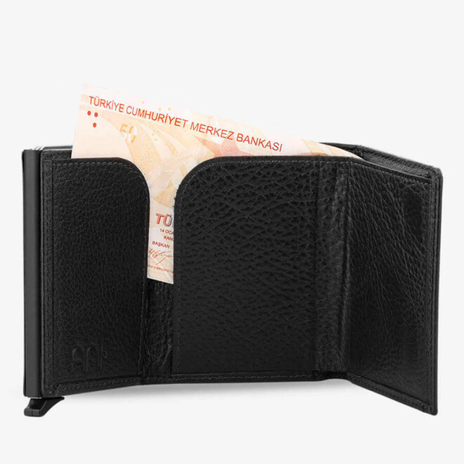 Compass Printed Automatic Mechanism Card Holder - 2