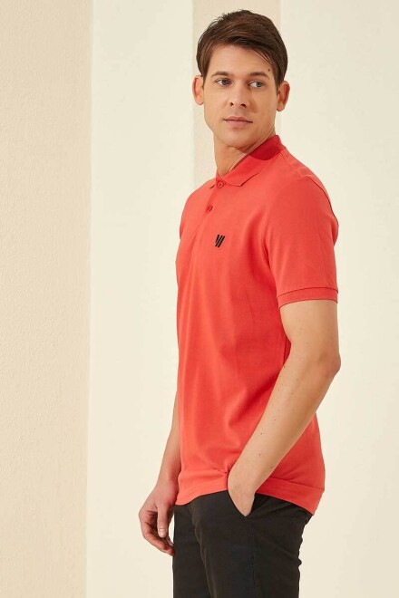 Coral Basic Göğüs Logolu Standart Kalıp Triko Polo Yaka Erkek T-Shirt - 87768 - 4