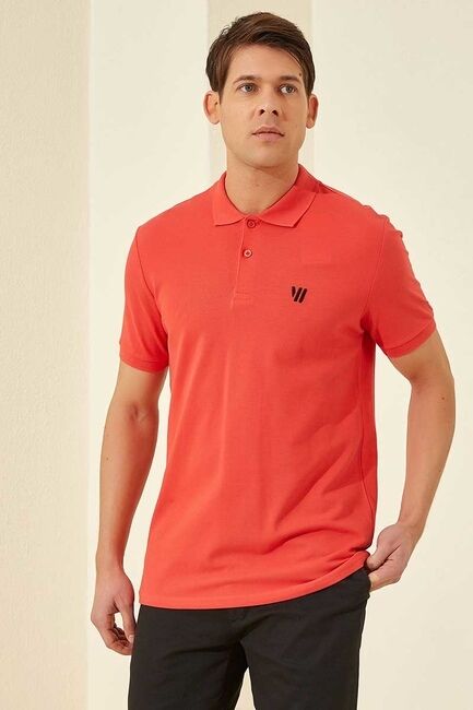 Coral Basic Göğüs Logolu Standart Kalıp Triko Polo Yaka Erkek T-Shirt - 87768 - 8