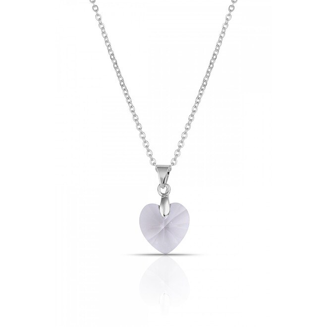 Crystal Heart Design Women Necklace - 2