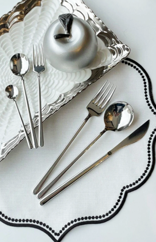 Elegance 36 Piece Luxury Cutlery Set Silver - 2