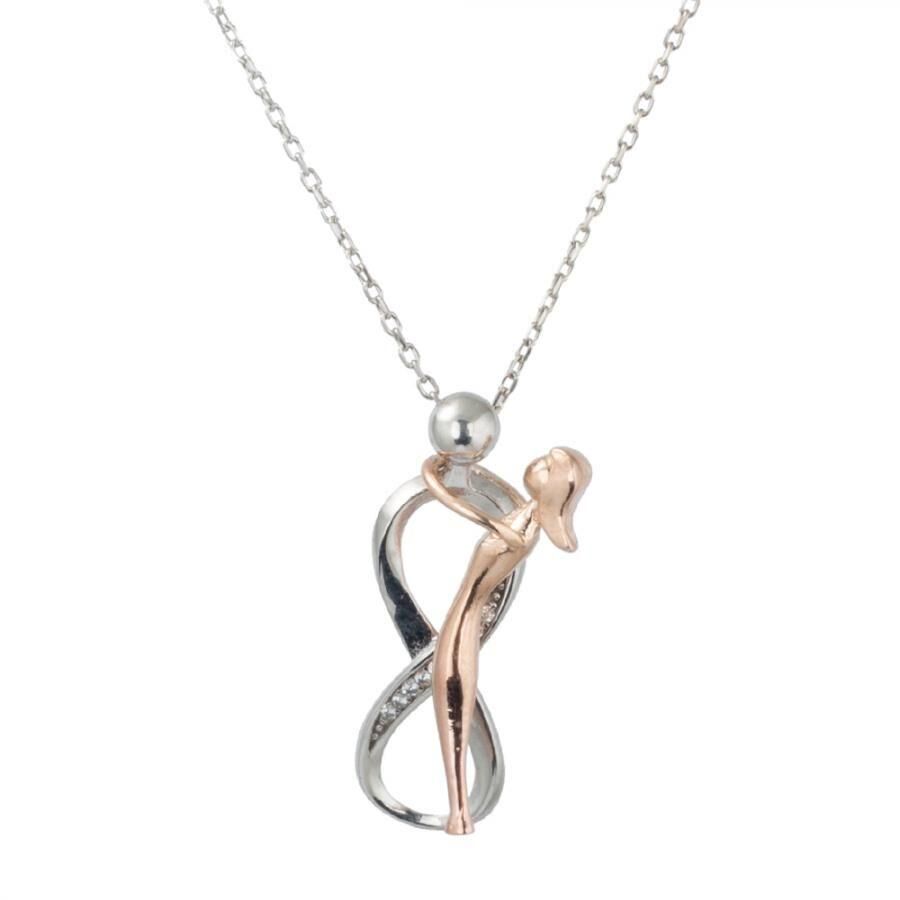 Eternal love necklace for women in silver. - 1