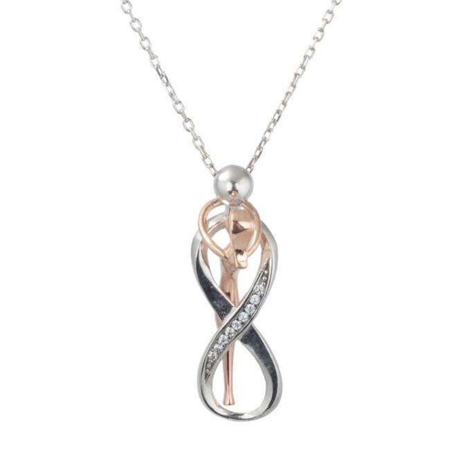 Eternal love necklace for women in silver. - 3