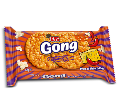 Gong Peynirli Acılı Mısır ve Pirinç Patlağı 68 g- 18 Adet - 1
