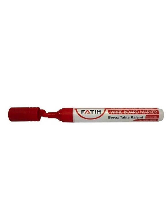 Fatih red refillable board pens - 12 pens - 2