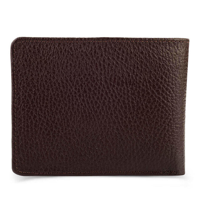 Genuine Leather Men's Wallet with Extra Card Holder Brown - 4