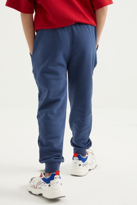 Blue Boy's Pajama Pants, soft color Design - 8