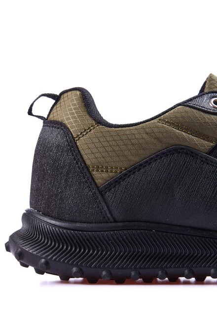 Haki Lagging File Detailed Artificial Leather Men's Sneakers - 89114 - 4