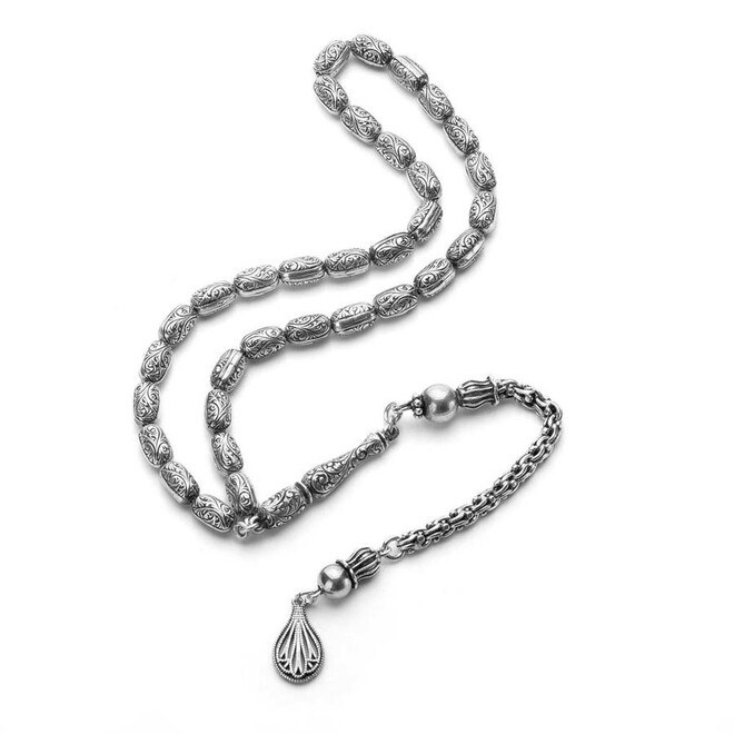 Anı Yüzük - Hand-made silver rosary with capsular beads