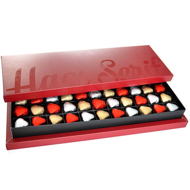 Hacı Şerif - Hearts Chocolate in an elegant gift box 33 pieces from Haci Sarif