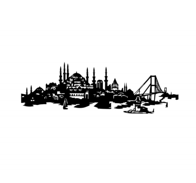 Istanbul city design Metal Tablo - 2