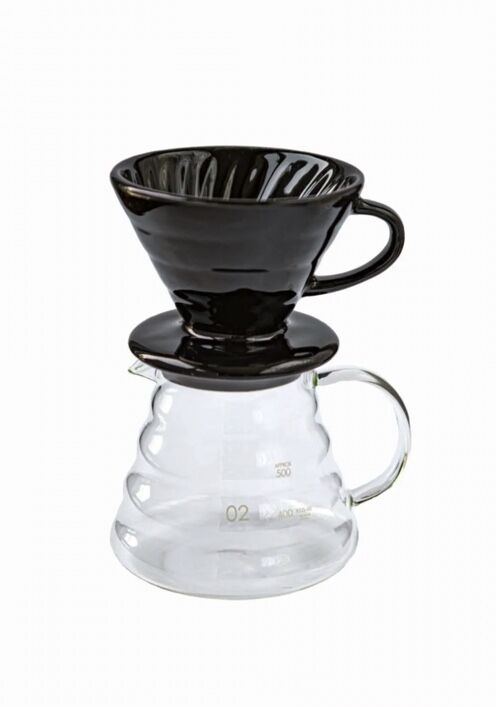 Kahve Demleme Tanışma Seti - Siyah (dripper + 600 Ml Kahve Sürahisi) - 1