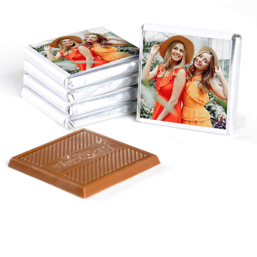 Kendi Fotoğrafınızla Sevgiliye Hediye 32 Adet Madlen Çikolata Metal Kutu - 11