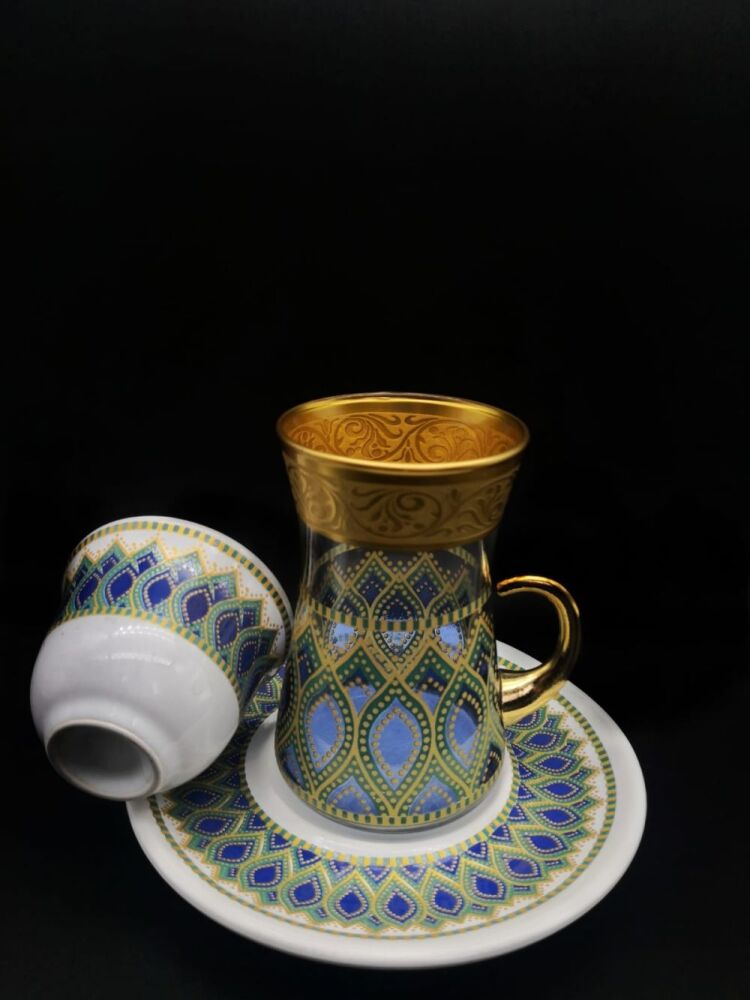 Lale Desen Çay Takimi-lale Desen Çay Takımı - D-1125 - 1