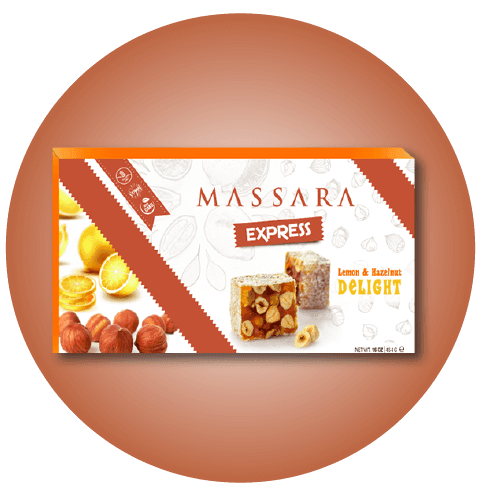 Massara Express Limonlu Fındıklı Lokum | 454 gr - 2