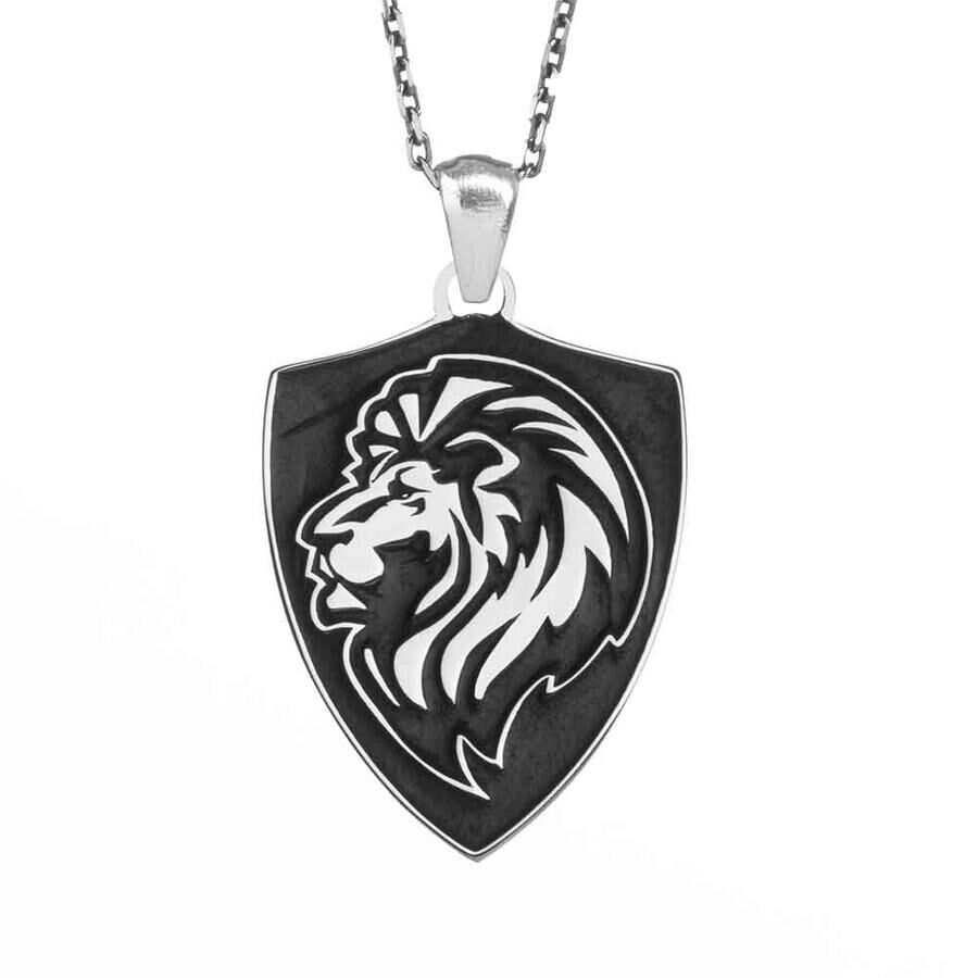 Lion Figured Special Design Silver Necklace - 1