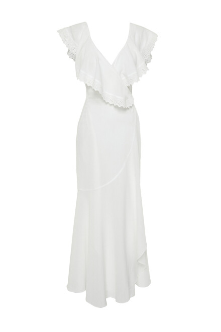 Long woven bridal beach dress - 1
