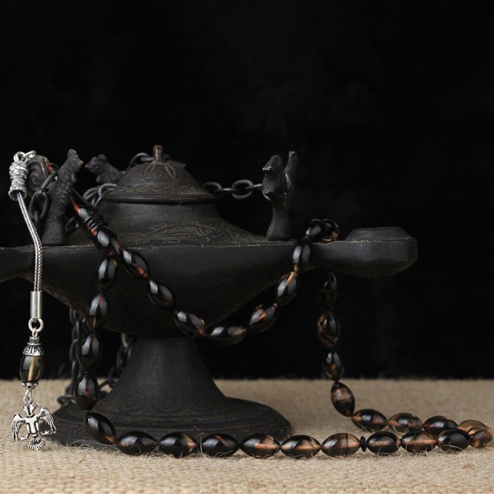 Luxurious men's rosary of Seljuk amber stone - 1