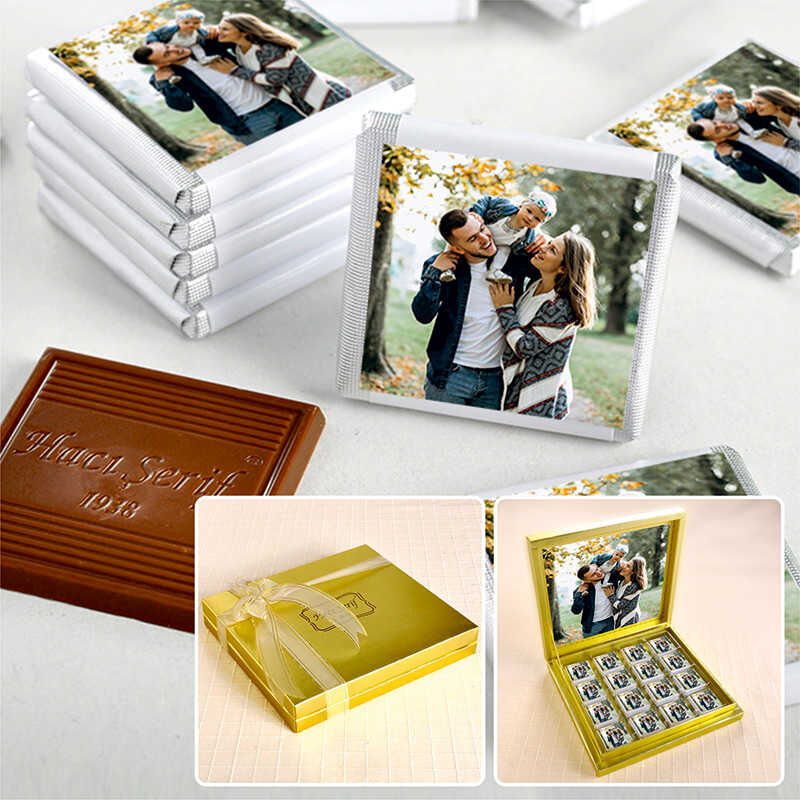 Luxury Madlen chocolate in golden box, a special gift for you , 32 pc from Haci Sarif - 4