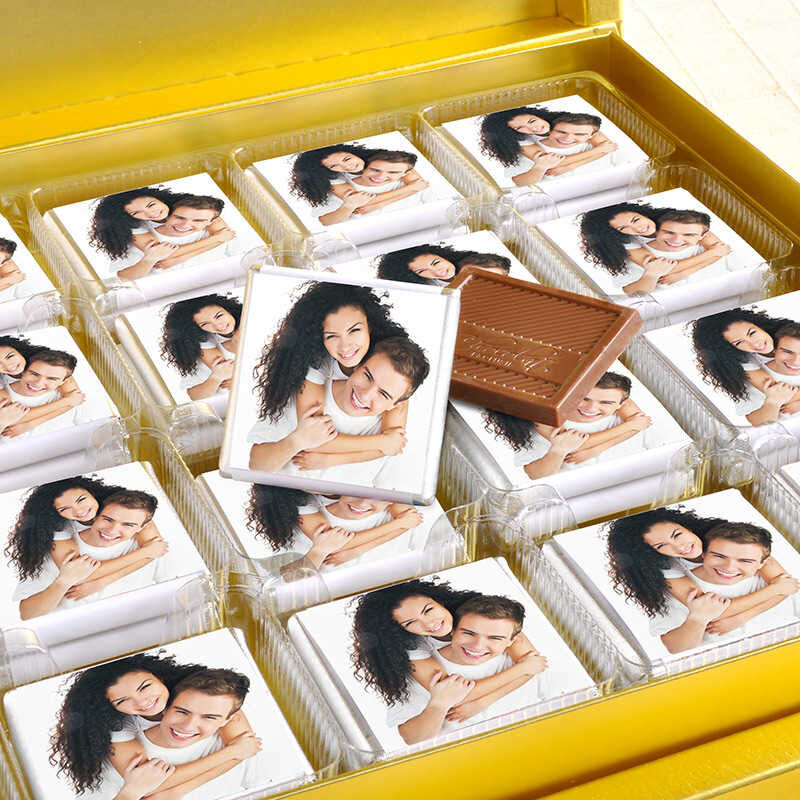 Luxury Madlen chocolate in golden box, a special gift for you , 48 pc from Haci Sarif - 5