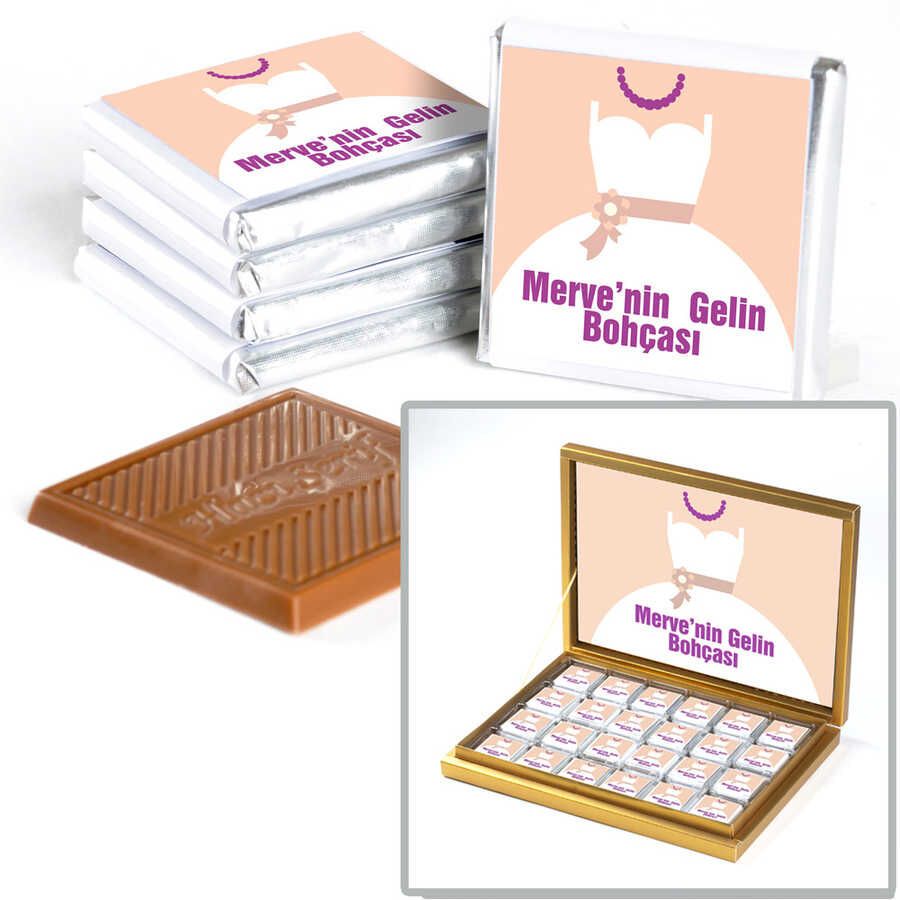 Luxury Madlen chocolate in golden box, a special gift for you , 48 pc from Haci Sarif - 6