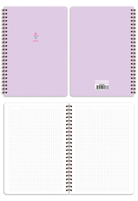 Matt Notebook A5 Spiralli Okul Defteri 80 yaprak 4'lü Set - Kareli - 5