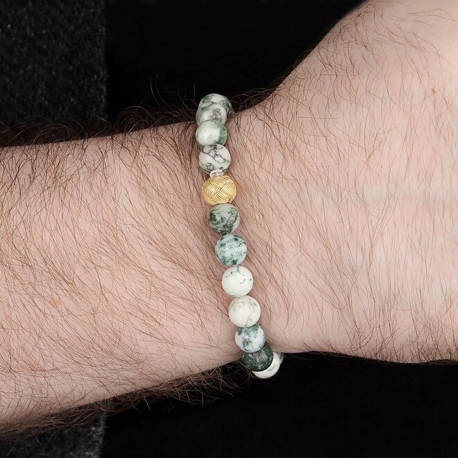 Men's bracelet with agate gemstone - 2