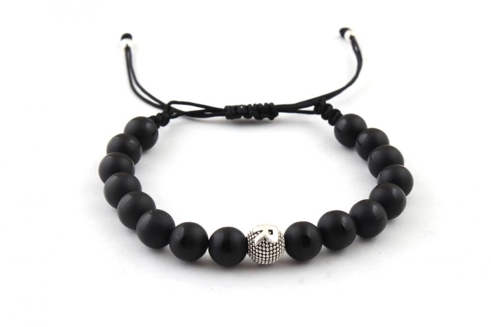 Men's bracelet with onyx gemstone - 1