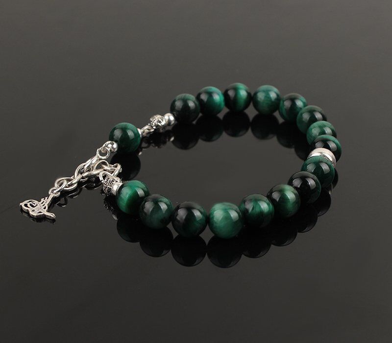 Men's bracelet with tiger eye stone in a unique design - 1